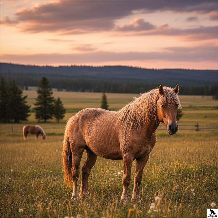 Baskirský kučeravý kôň (Curly) 