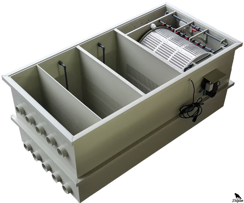 Kombinirani CF100 bubanj filter s integriranom bio komorom + komora pumpe