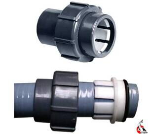 Spojnica za sivo crijevo 63 mm s prirubnicom 50 mm za PVC priključak