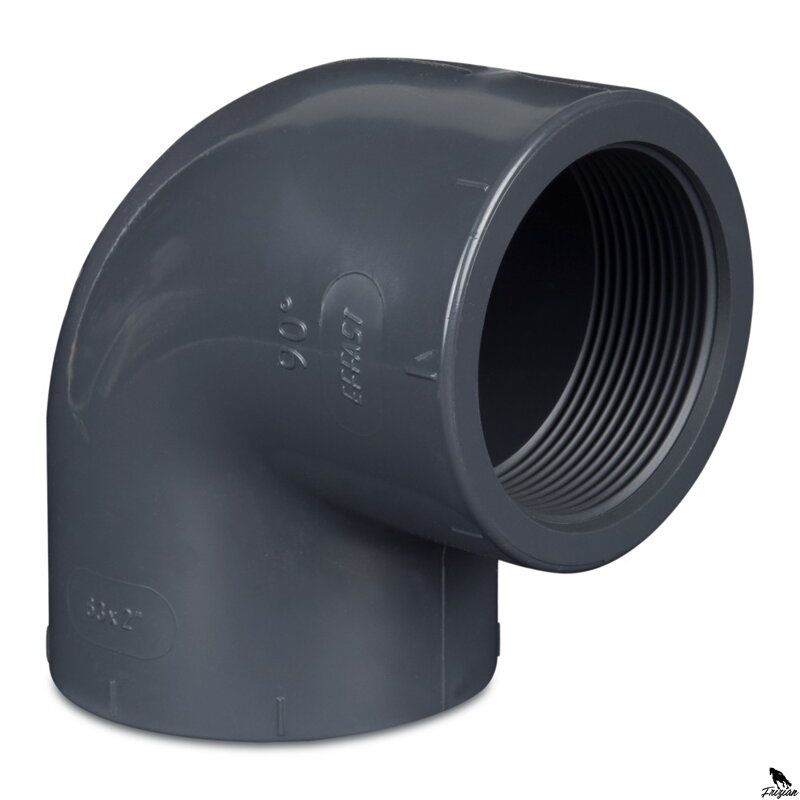 Budget koljeno 90° 32 mm 1", lijepljenje x unutarnji navoj