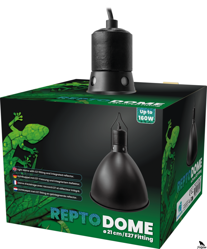REPTO DOME E27 FITTING 21CM ZWART